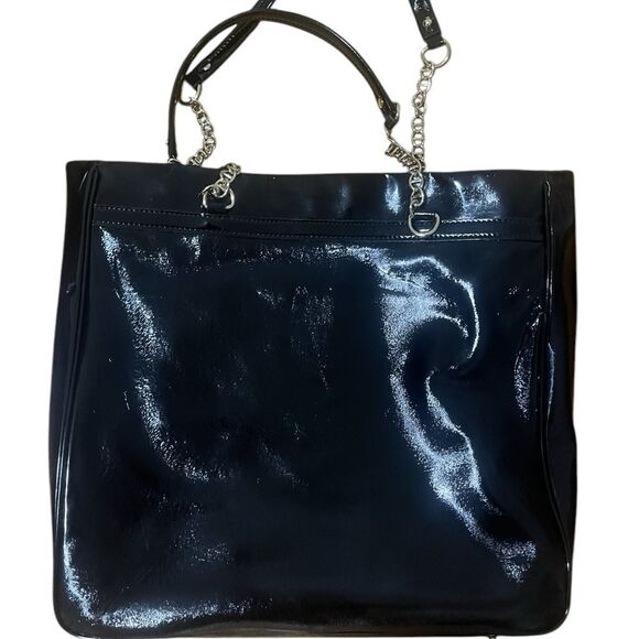 Kate Spade Patent Leather Tote with Gold Chain Embossed - Picture 12 of 16